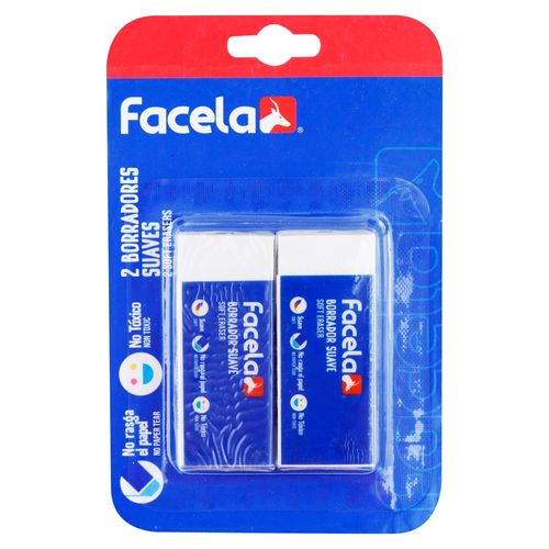 Borrador Facela suave y blanco pack - 2 Uds