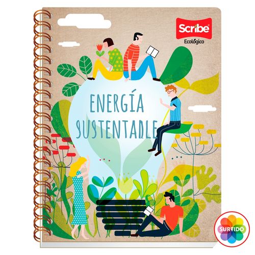 Cuaderno Scribe ecológico pro espiral rayado - 200 hojas
