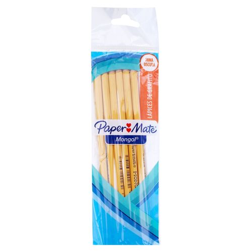 Lápices de grafito Paper Mate mongol hexagonal de madera pack - 6 Uds