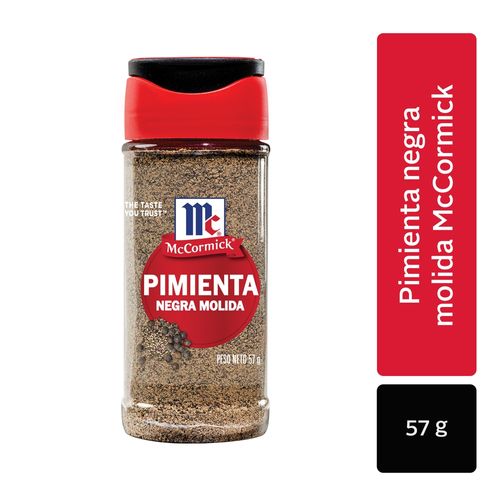 Pimienta negra molida McCormick frasco - 57 g