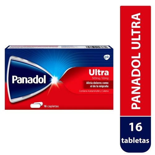 Tabletas Panadol Ultra -16 tabletas