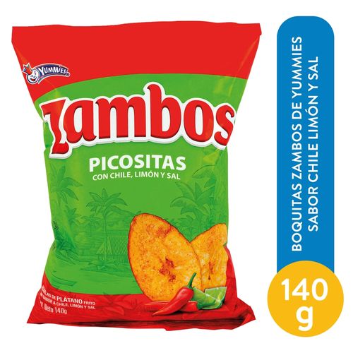 Boquitas Zambos de Yummies Sabor Chile Limón y Sal - 140 g