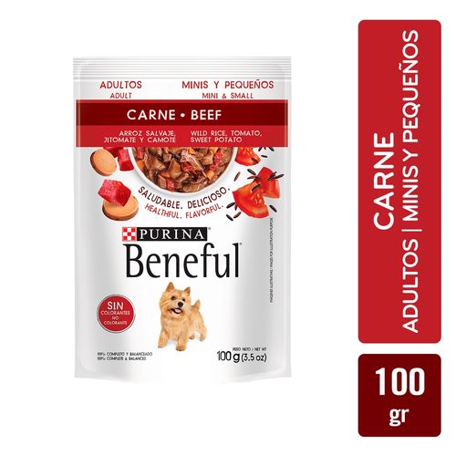 Alimento Perro Adulto Purina Beneful  Minis y Pequeños Carne 100 g