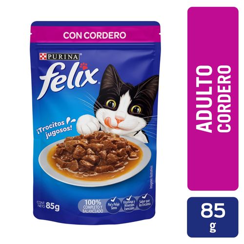 Comida húmeda para Gatos Felix cordero en salsa - 85 g