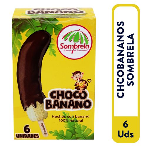 Helado Sombrela Chocobananos 6 Pack - 585 g