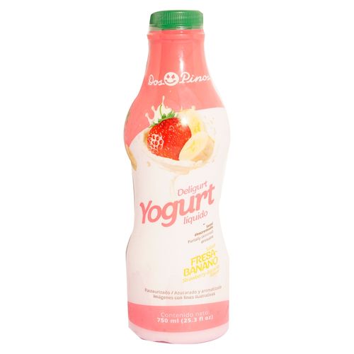 Yogurt Dos Pinos Fresa Banano - 750ml