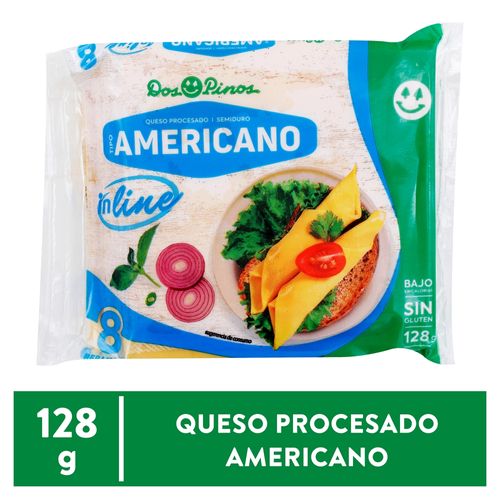 Queso Dos Pinos Procesado InLine 8 Reb - 128 g