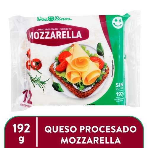 Queso Dos Pinos mozarella rebanado - 192 g