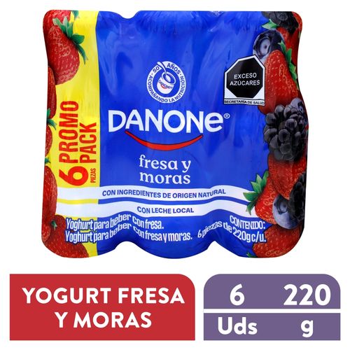 Yogurt Danone Fresa Fresamora Pack - 1320 g