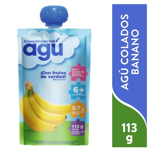 Colado Para Bebé Agu Sabor A Banano Doypack - 113 g
