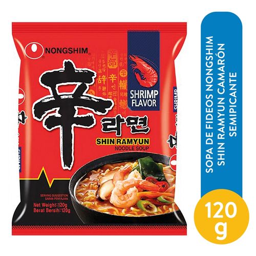 Sopa Nong Shim Marisco Instantánea Semipicante - 120 g