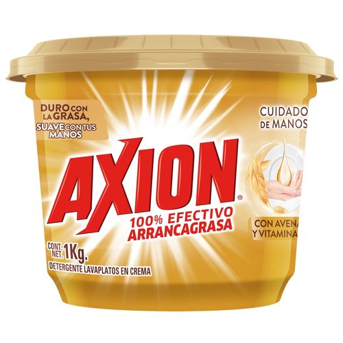 Lavaplatos Axion En Crema Avena Y Con Vitamina E, Arrancagrasa - 1 kg