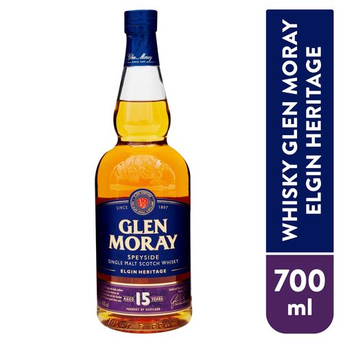 Whisky escocés Glen Moray 15 single malt - 700 ml