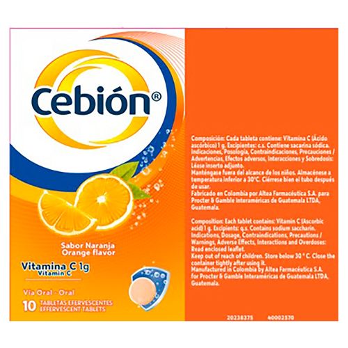 Cebion Effe Tab Orange Tube Gua 10 Ea