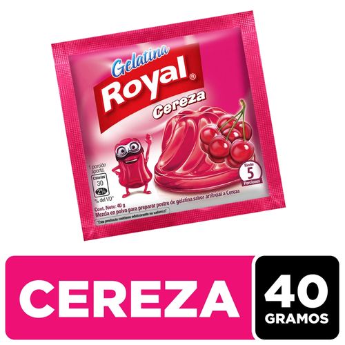 Gelatina En Polvo Royal Sabor Cereza Sobre - 40 g