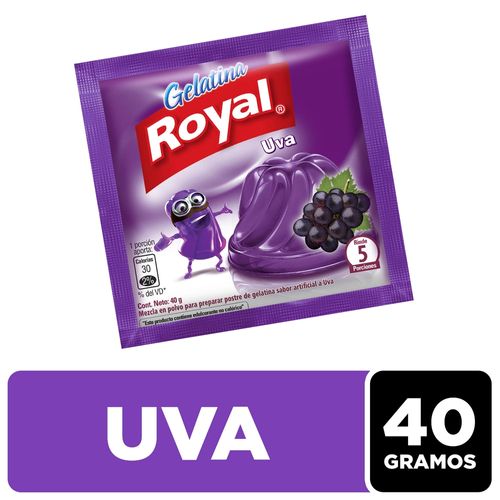 Gelatina En Polvo Royal Sabor Uva Sobre - 40g