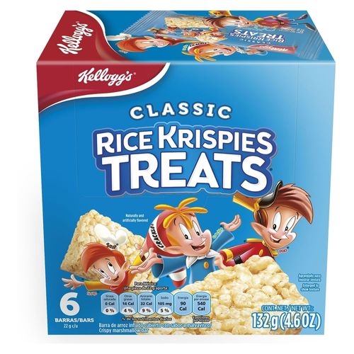 Barras de Cereal Kelloggs Rice Krispies Treats Original - 132 g
