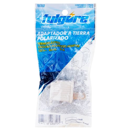 Clavija fulgore Convertidora Color Blanco A Tierra