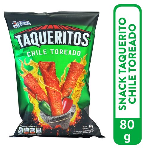 Snacks Crujiente Yummies Taquerito Chile Toreado - 80 g