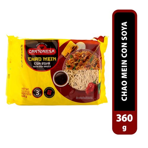 Pasta Cantonesa Chao Mein Con Soya - 360 g