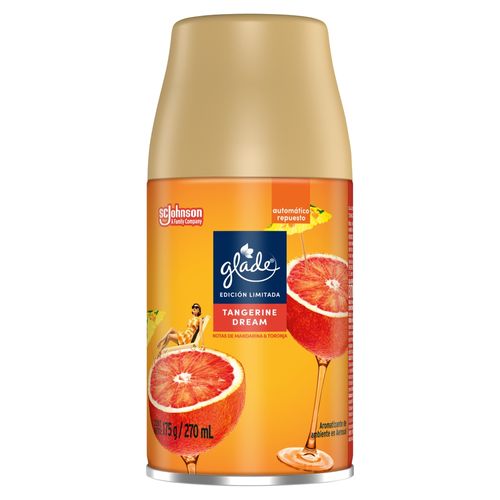 Aromatizante Automático Glade Tangerine Dream Repuesto 270 ml