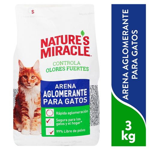 Arena y Accesorios Para Gatos Nature´s Miracle Arena Natures Miravle Aglomerante 3kg