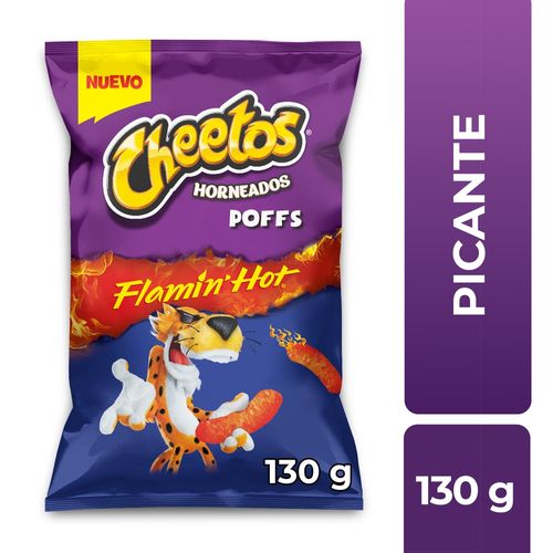 Snack Frito Lay Cheetos Horneados Poffs Flamin' Hot - 130 g