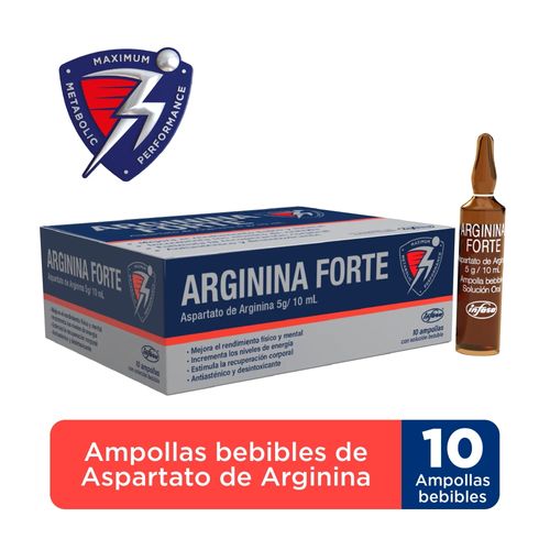 Arginina Forte ampollas bebibles INFASA - 10 Uds