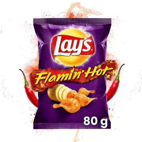 Snack Papas Lay's Flamin' Hot - 80 g