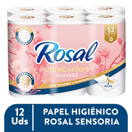 Papel higiénico Rosal  Sensorial ultraconfort -12 rollos