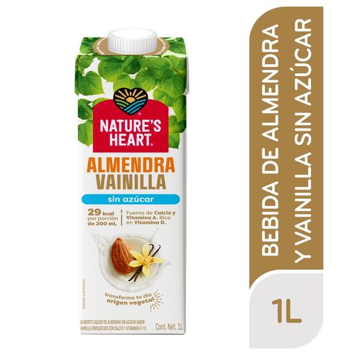 Bebida Almendra Nature's Heart Vainilla Sin Azucar - 1 L