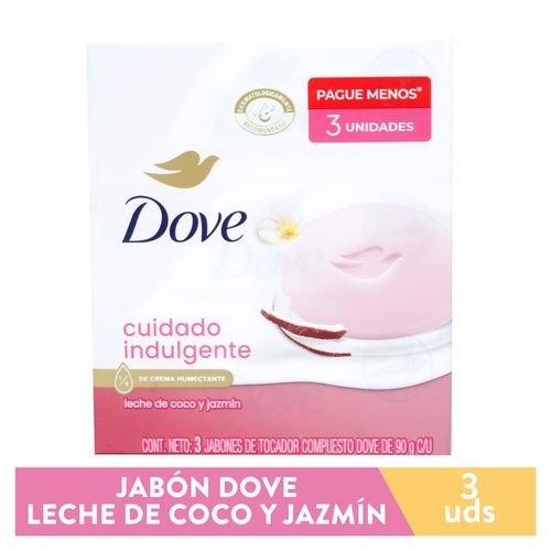 Jabón Barra Dove Leche De Coco 3 Pack -  90g