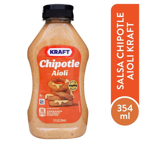 Mayonesa Kraft aioli chipotle cremosa y sabrosa - 340 g