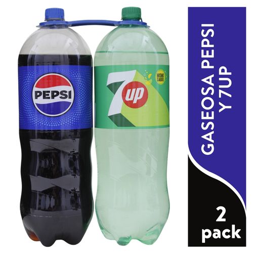 2 Pack Gaseosa Pepsi Y 7Up - 6000ml