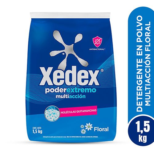 Detergente en polvo Xedex Poder Extremo Multiacción en polvo - 1.5 kg