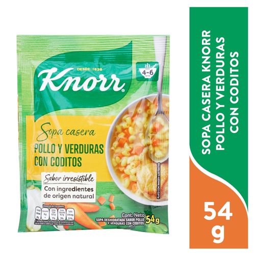 Sopa Knorr Pollo Verduras en Sobre - 54 g