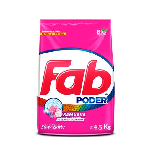 Detergente en Polvo FabToque de Suavizante - 4500 g