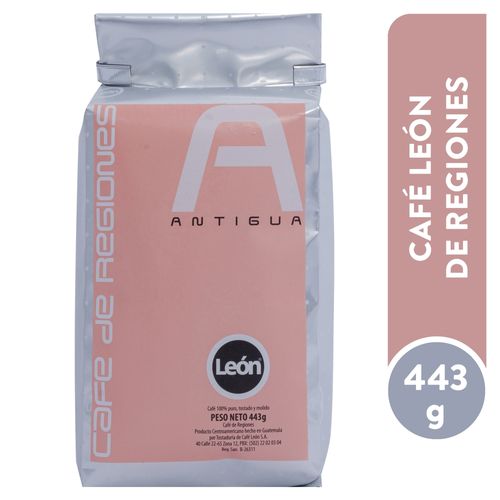 Café  León 100% Puro Tostado Y Molido De Regiones Antigua - 443 g