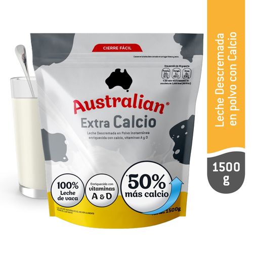 Leche Australian En Polvo Descremada Alta En Calcio - 1600 g