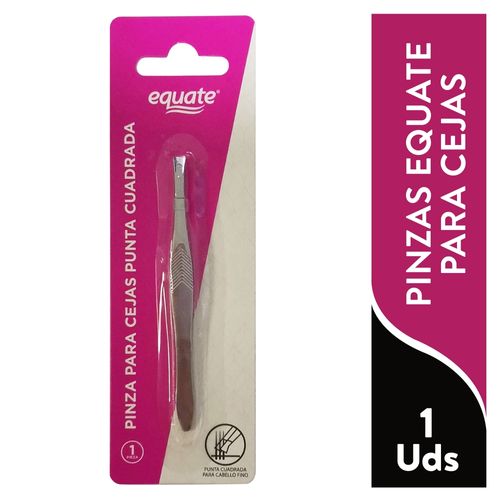 Pinzas Para Cejas Marca Equate Punta Cuadrada - 1 Unidad