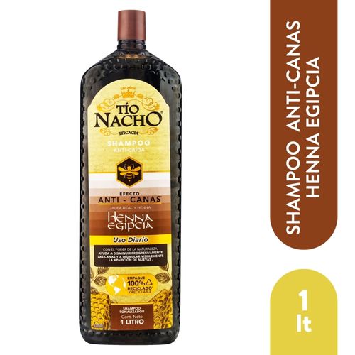 Shampoo Tío Nacho Efecto Anti-canas Henna Egipcia - 1 L