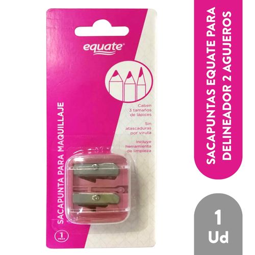 Sacapuntas Para Delineador Marca Equate 2 Agujeros - 1 Unidad