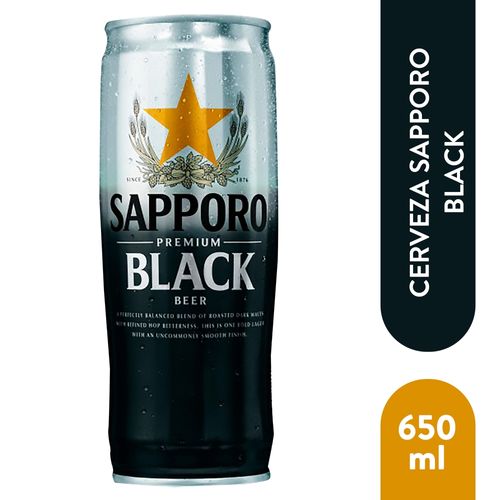 Cerveza Sapporo Black Lata - 650 ml