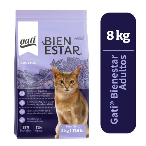 Alimento Gati Adul Bien 8 Kg