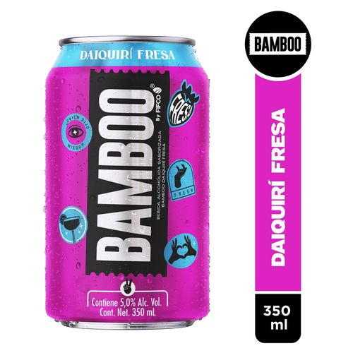 Bebida Alcoholica Saborizada Bamboo Daiquiri Fresa lata 350ml