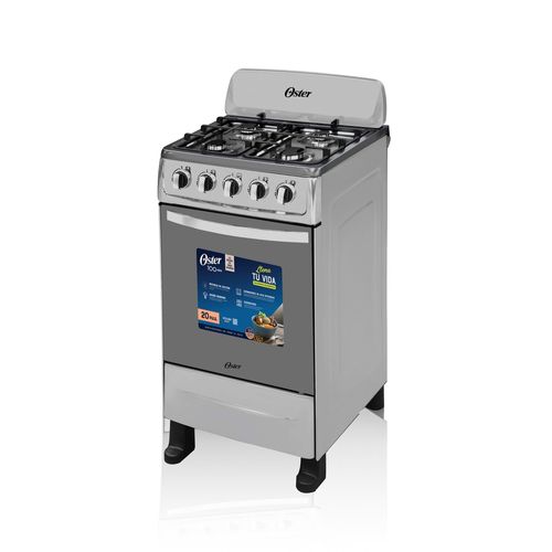 Cocina de gas Oster OS-GSBCW20IS gris 4 quemadores 20 Pulgadas