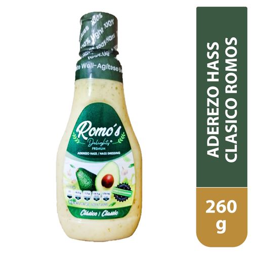 Aderezo Hass Clasico Romos  Botella