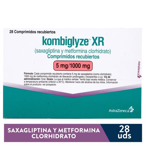 Diabetes y Tiroides Astrazeneca Kombliglize Xr x 28 Comprimidos