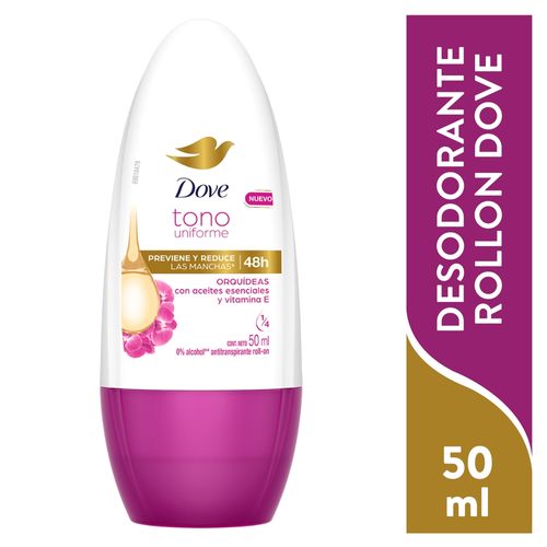 Desodorante Dove Tono Uniforme Orquidea en Roll On - 50 ml