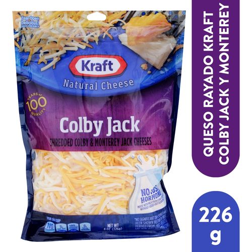 Queso Kraft tipo colby jack rallado - 226 g